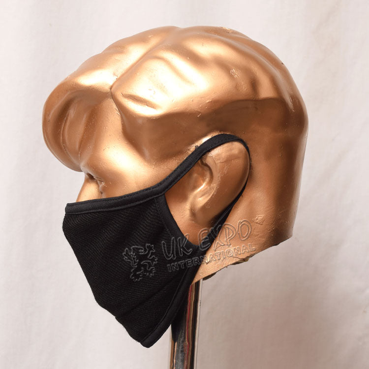 Black Plain Tartan Scottish Style Mask
