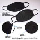 Black Plain Tartan Scottish Style Mask