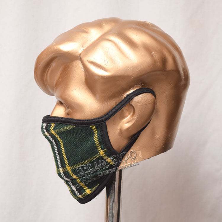 Dark Irish Tartan Scottish Style Mask