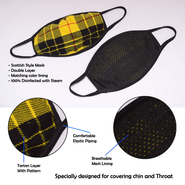 Macleod Dress Tartan Scottish Style Mask