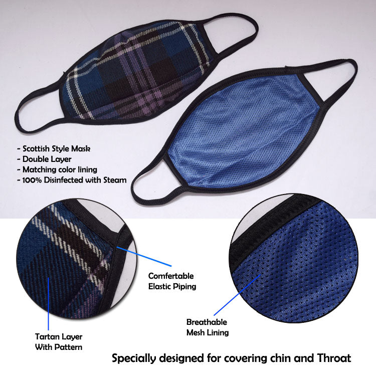 Pride of Scotland Tartan Scottish Style Mask