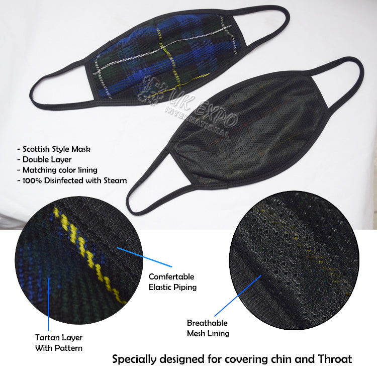 Campbell of Argyll Tartan Scottish Style Mask