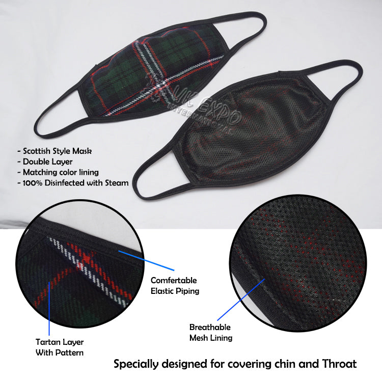 Scottish National Tartan Scottish Style Mask
