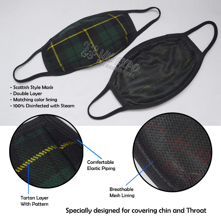 Wallace Hunting Tartan Scottish Style Mask