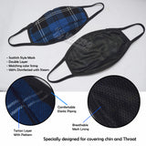 Dark Ramsay Blue Tartan Scottish Style Mask