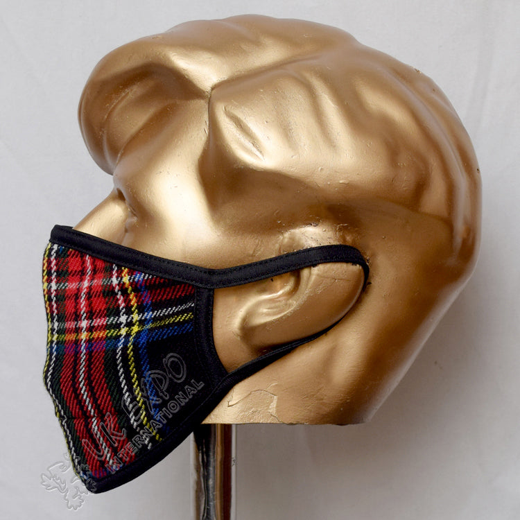 Black Stewart Tartan Scottish Style Mask