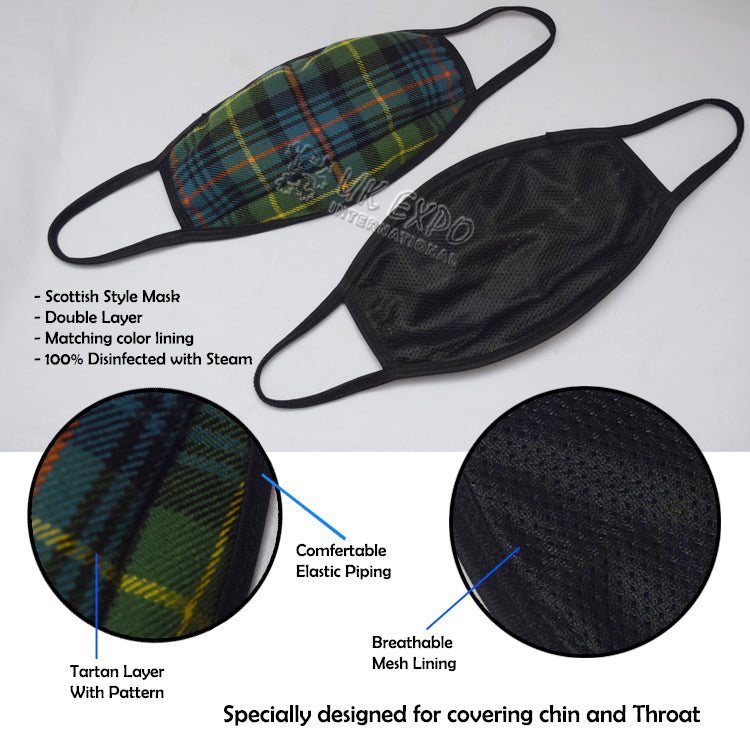 Flower of Scotland Tartan Scottish Style Mask