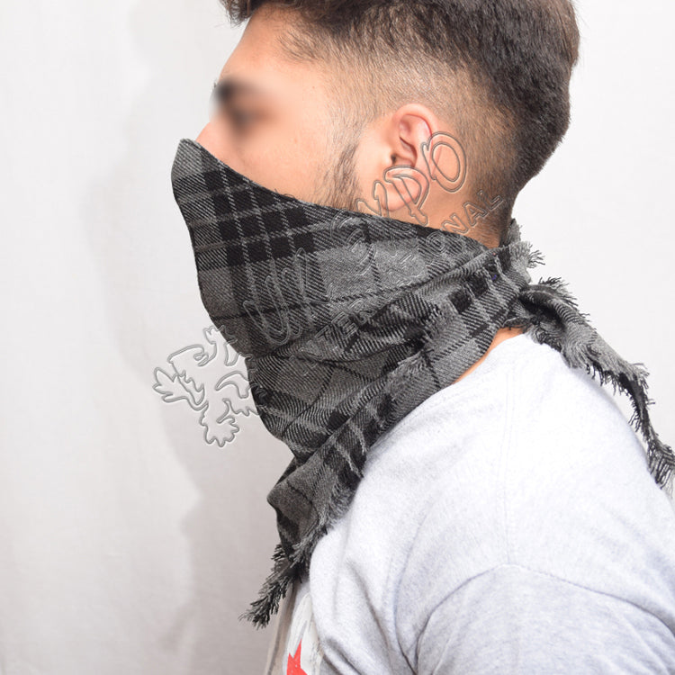 Grey Watch Scarf Style Tartan Mask