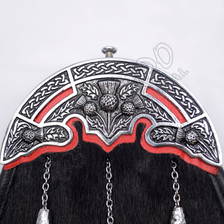 Flower Cantle Horse Hair Tassel Full Dress Sporran