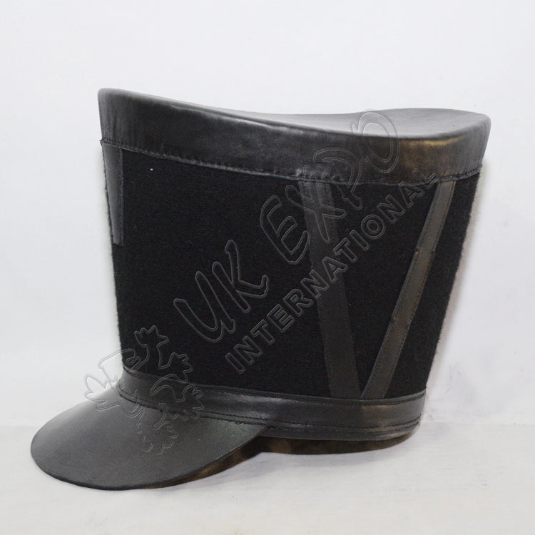 French Curved Shape Black Shako Hat