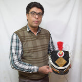 British Black Leather Shako Hat