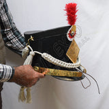 British Black Leather Shako Hat