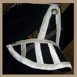 Highland Black Wool Doublet With Silver Braid