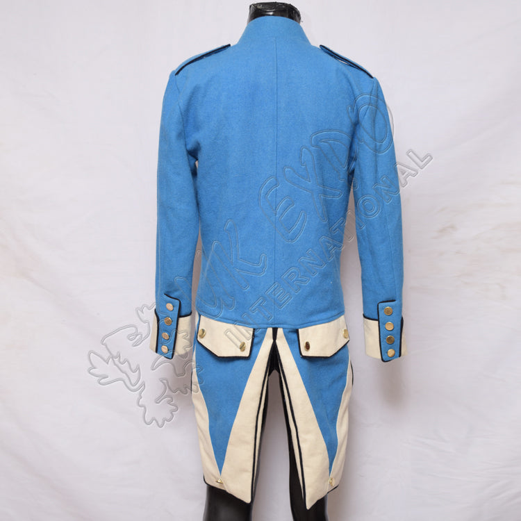 Napoleonic British French Sky Blue White Front Jacket