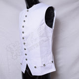 French White Cotton Vest