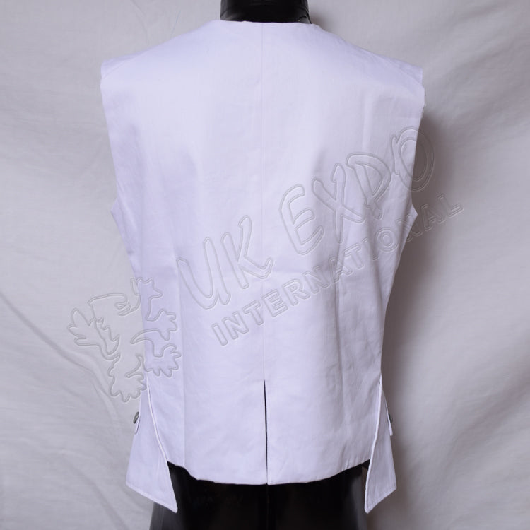 French White Cotton Vest