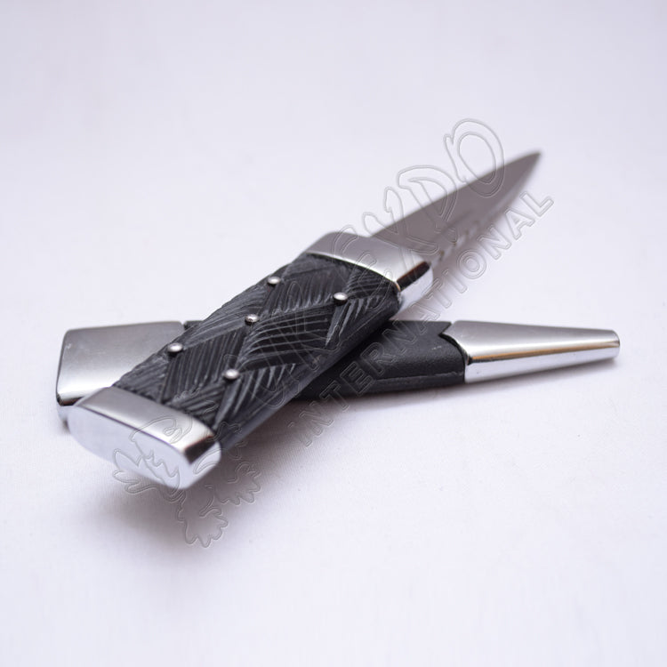 Scottish Blackwood Molded Handle Sgian Dubh