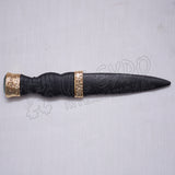Gold Emerald Stone Sgin Dubh Knives