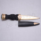 Gold Emerald Stone Sgin Dubh Knives