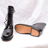 Handmade Black Leather Military Style Combat Boots