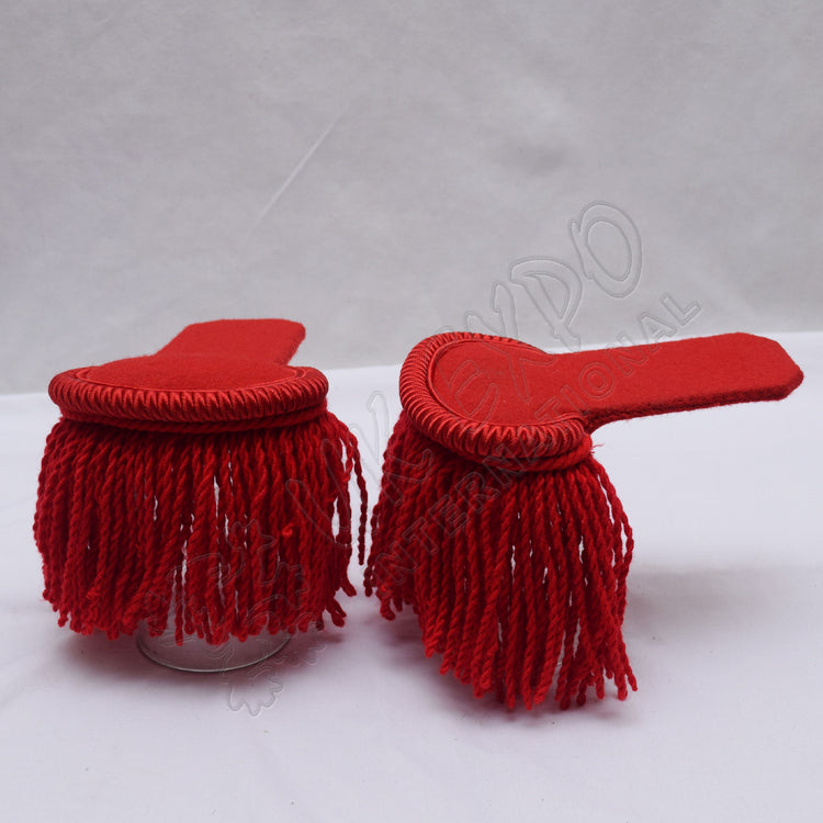 Red Shoulder Fringe Epaulettes