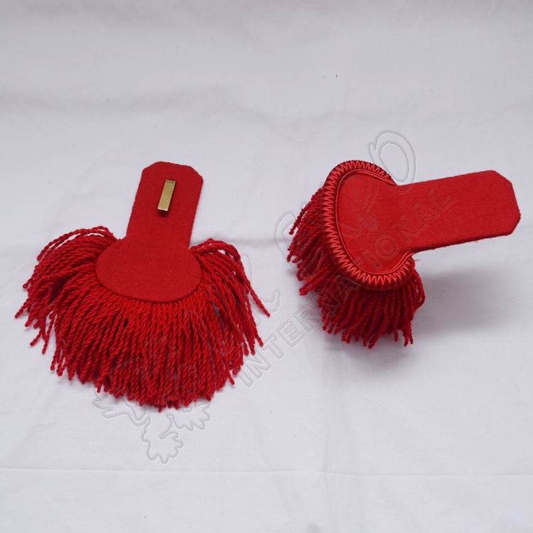 Red Shoulder Fringe Epaulettes