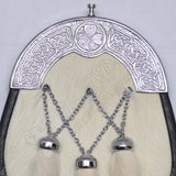 Shamrock White Goat Skin Sporran