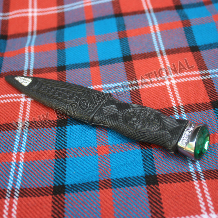 Dummy Polished Sgian Dubh Ken Hall Knives With Stone
