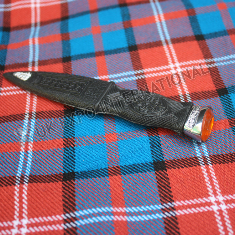 Dummy Polished Sgian Dubh Ken Hall Knives With Stone
