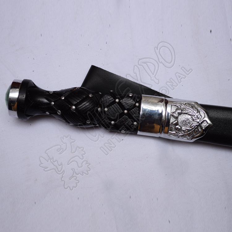 Scottish Piper Dirk With Green Stone