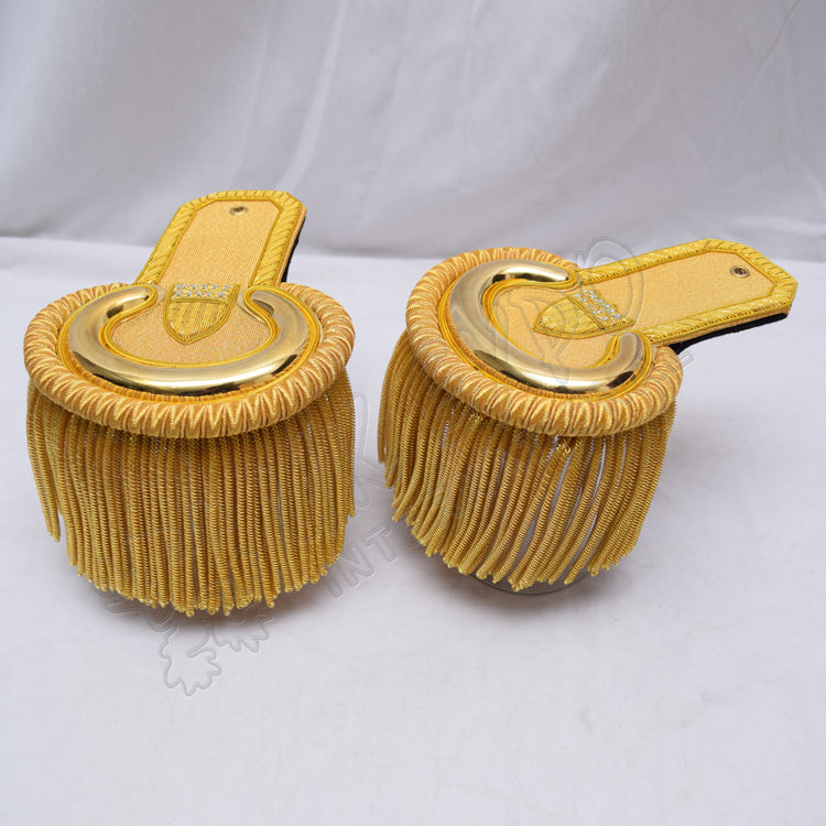 Moon Gold Epaulettes with Golden Fringe