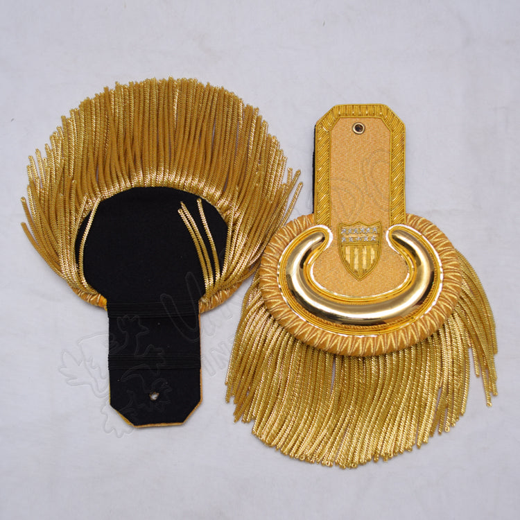 Moon Gold Epaulettes with Golden Fringe