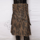Show Men Brown Camouflage Utility Kilt