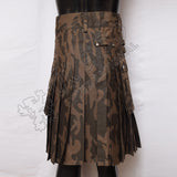 Show Men Brown Camouflage Utility Kilt