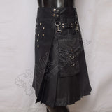 Modernized Black Utility Kilt