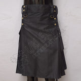 Black Cargo Utility Kilt