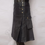 Black Cargo Utility Kilt