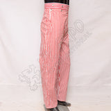 Civil War Red White Striped Cotton Trouser