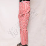 Civil War Red White Striped Cotton Trouser