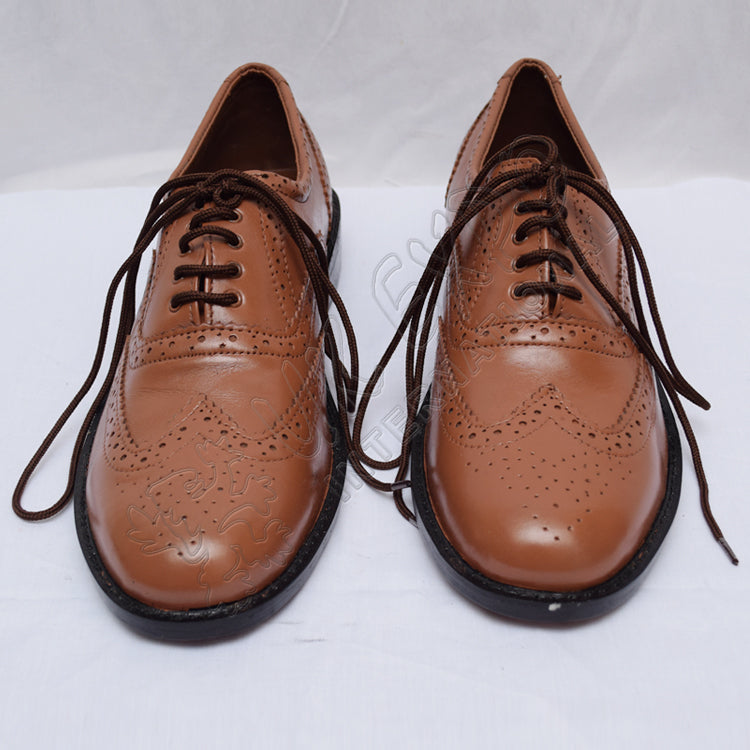 Genuine Brown Leather Authentic Ghillie Shoes