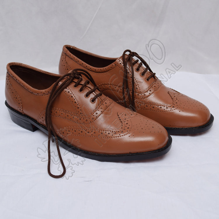 Genuine Brown Leather Authentic Ghillie Shoes