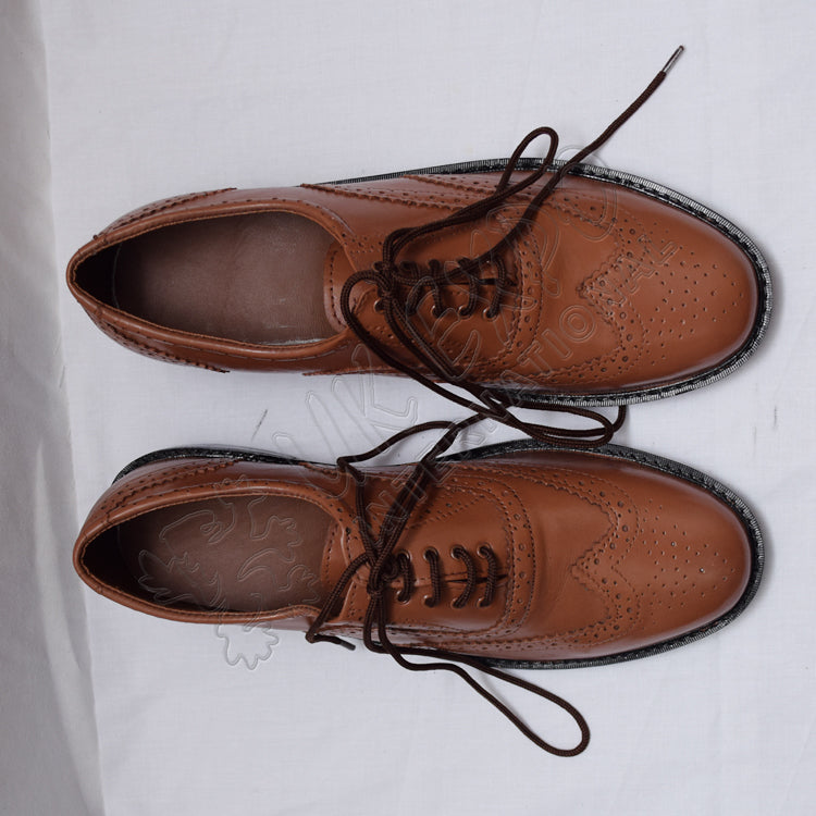 Genuine Brown Leather Authentic Ghillie Shoes