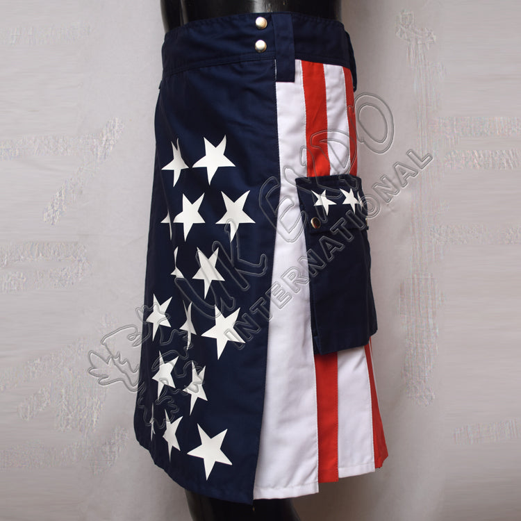 American Flag Cotton Utility Kilt