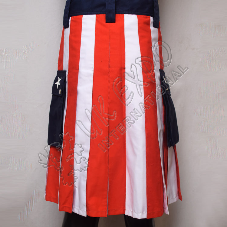 American Flag Cotton Utility Kilt