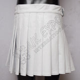 White Leather ladies Utility Kilt