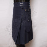Navy Blue Sports Casual Utility Kilt