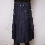 Navy Blue Sports Casual Utility Kilt