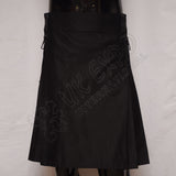 Black Color Sports Casual Utility Kilt
