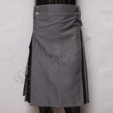 Grey and Black Hybrid Utility Kilt