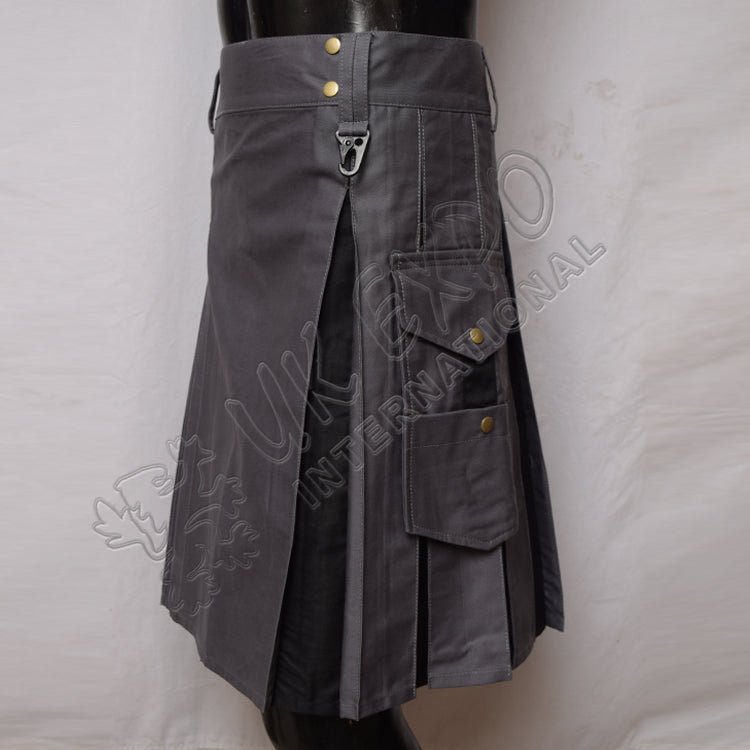 Grey and Black Hybrid Utility Kilt
